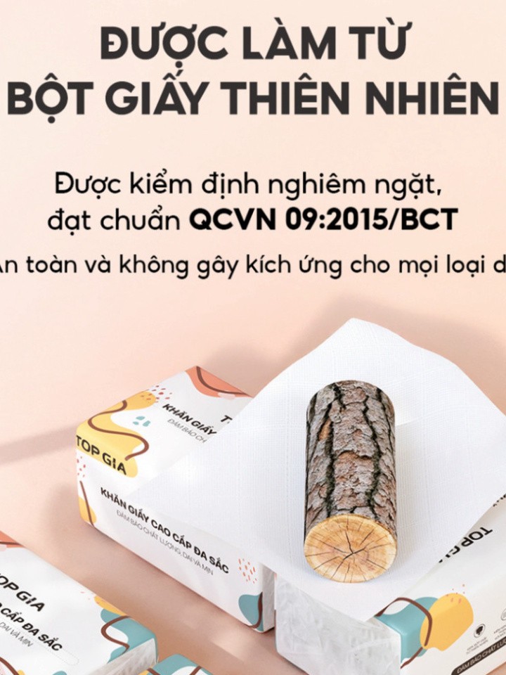 Thùng 40 gói giấy ăn rút Topgia đa sắc cao cấp 240 tờ 4 lớp (5)