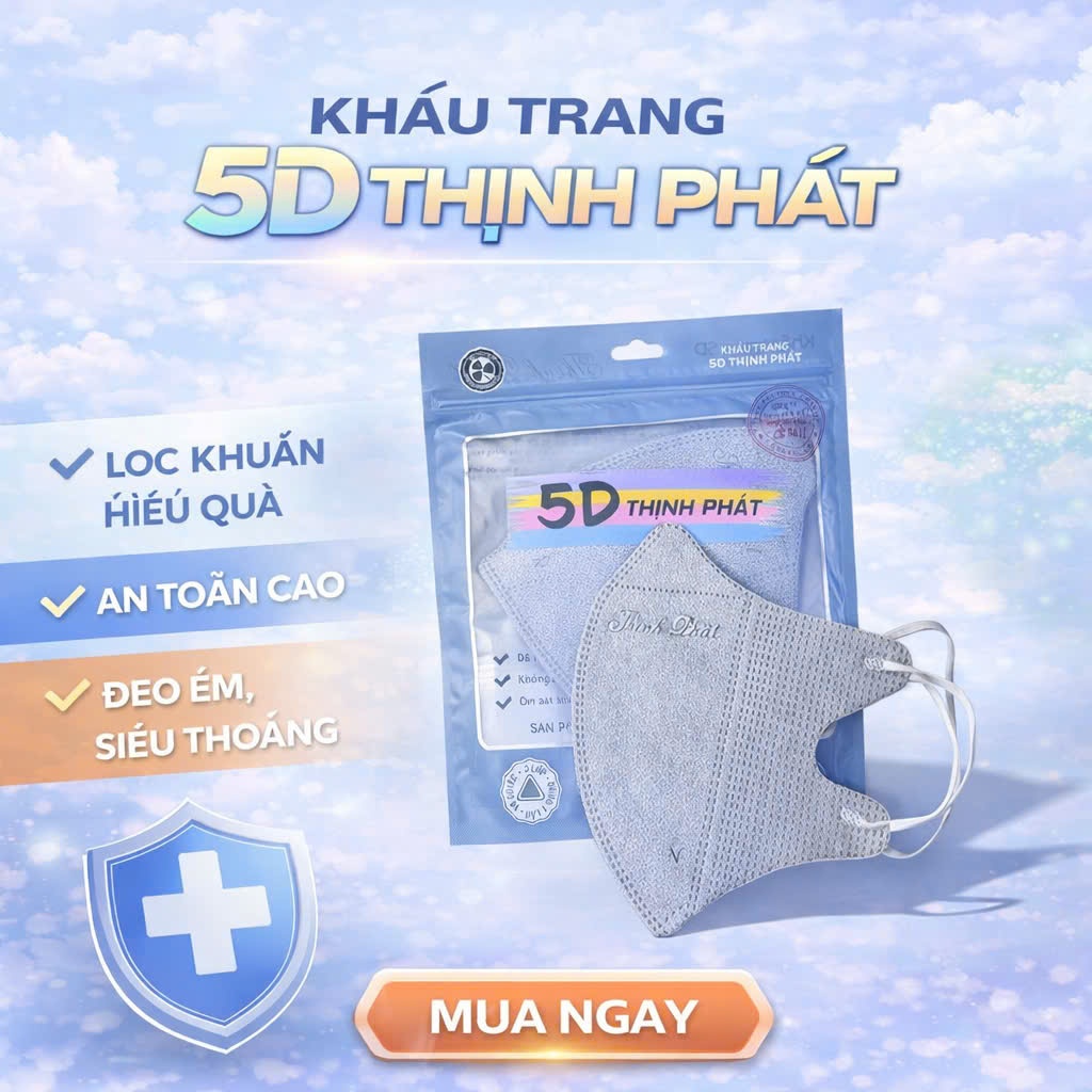 Sỉ 100 Chiếc  Khẩu Trang 5D Chống Tia UV (5)