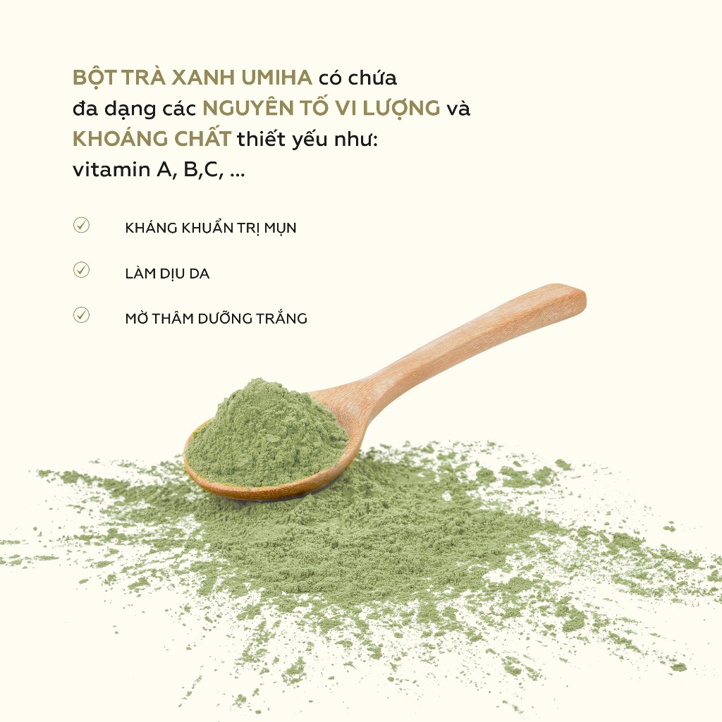 Bột Trà Xanh hữu cơ UMIHOME nguyên chất 40g | Green tea p... (5)