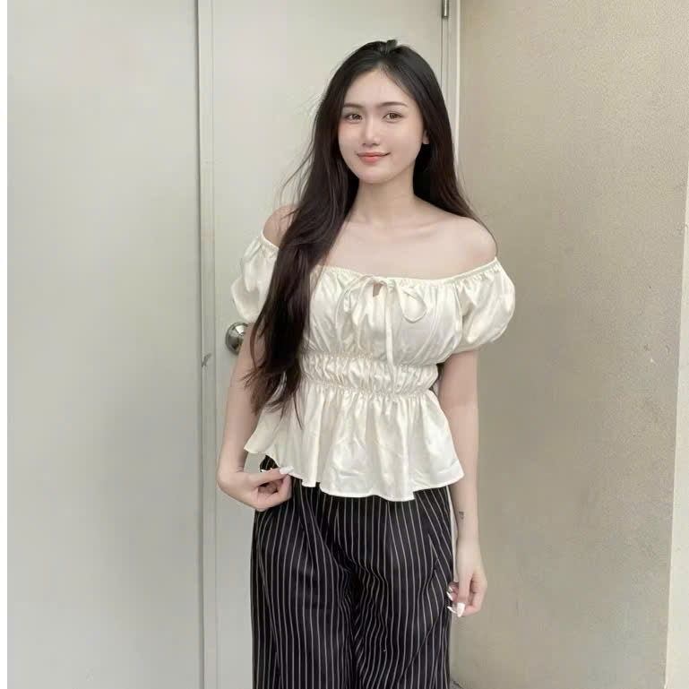 �o babydoll linen ki�u xinh tay ph�ng ti�u thư công chúa ... (5)