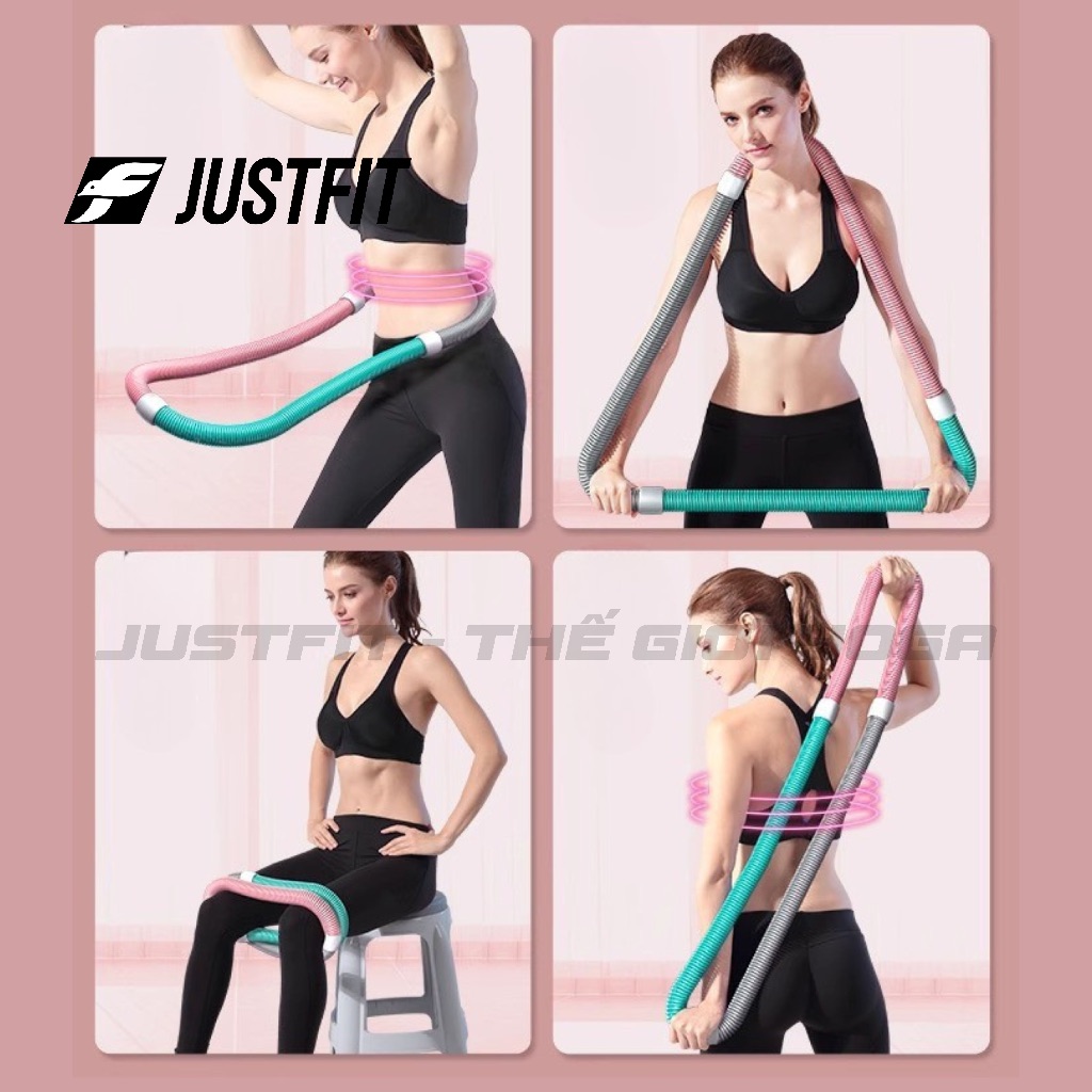 Vòng lắc eo lò xo JUSTFIT b�c nhựa m�m giảm mỡ nhanh (5)