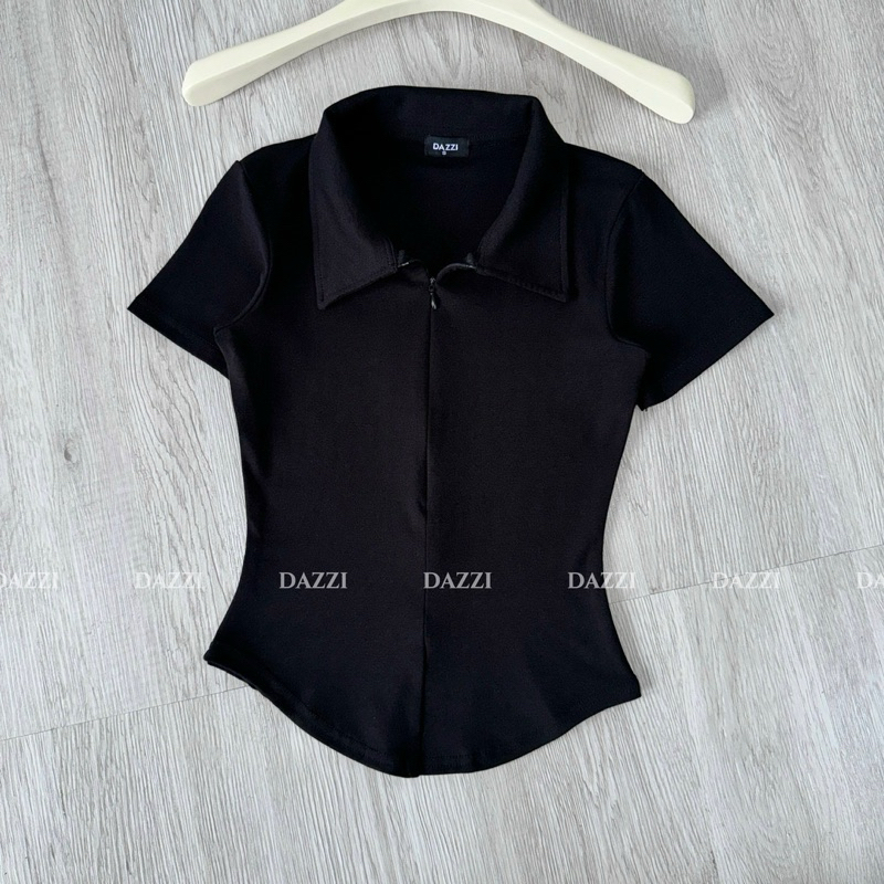 [M�U M�I 2026] �o thun nữ c� bẻ ph�i dây kéo DAZZI (5)