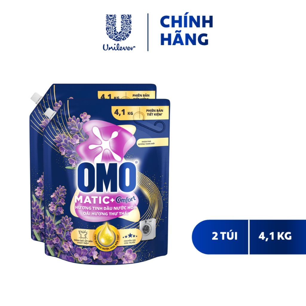 Combo 2 Nư�c giặt OMO Matic Hương Nư�c Hoa Comfort 4.1KG ... (5)