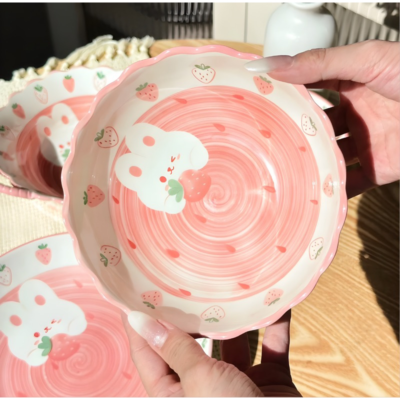 � Bát �ĩa sứ th� h�ng dâu tây d� thương � Chén (6)