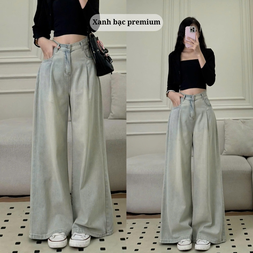 Quần Jean �ng R�ng Retro Nhi�u M� u Quần Bò �ng Suông Uni... (6)