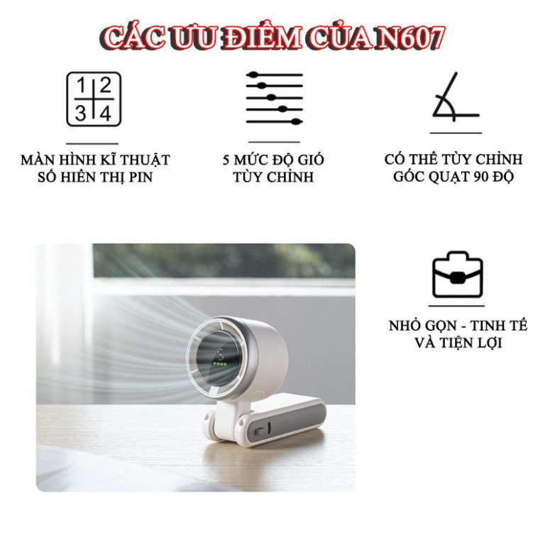 [NEW 2026] Quạt Cầm Tay Turbo N607 (6)