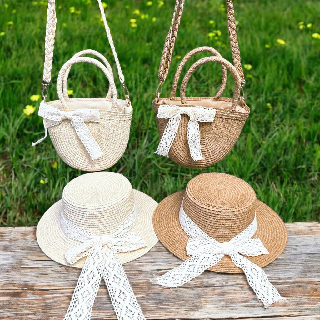 Set túi mũ cói đi biển nhiều mẫu xinh (6)