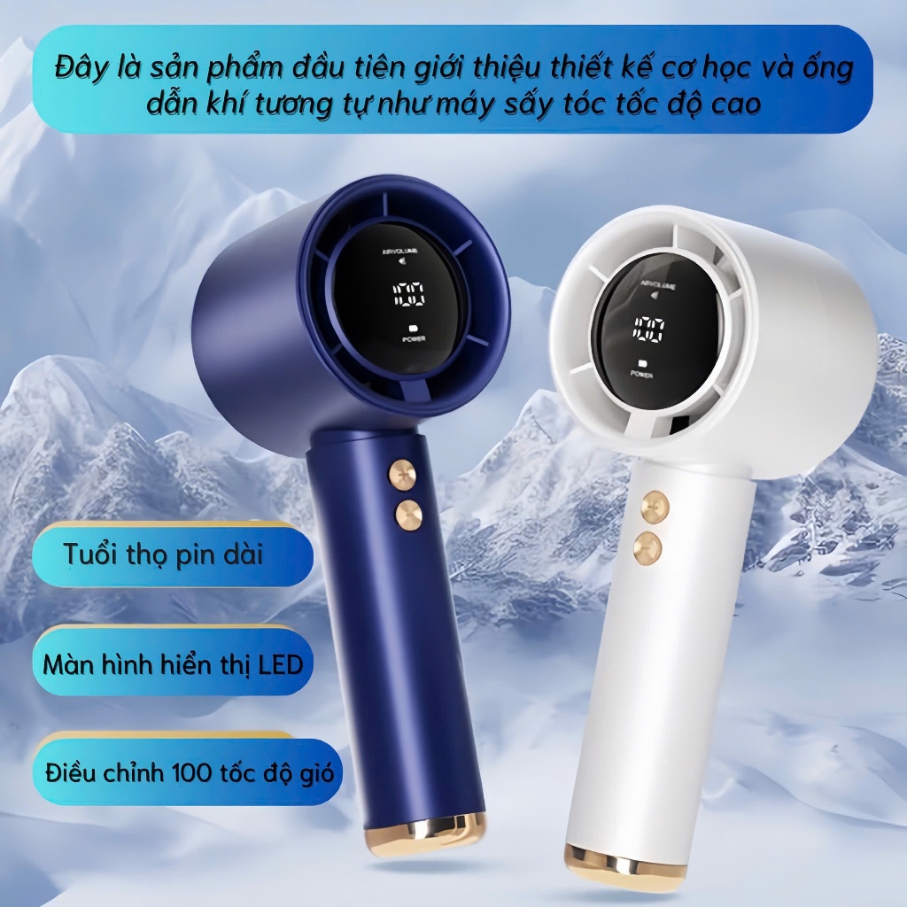 Quạt cầm tay 100 cấp độ gió (6)
