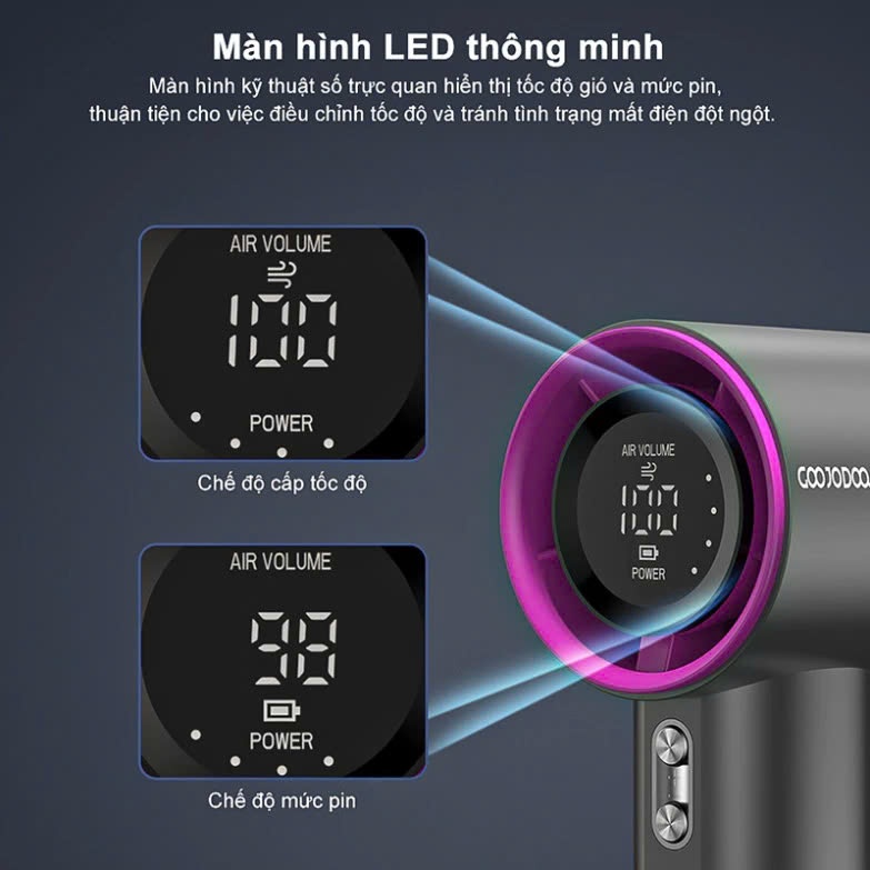 Quạt cầm tay mini S001 tích điện gió mạnh 16000 vòng/phút... (6)