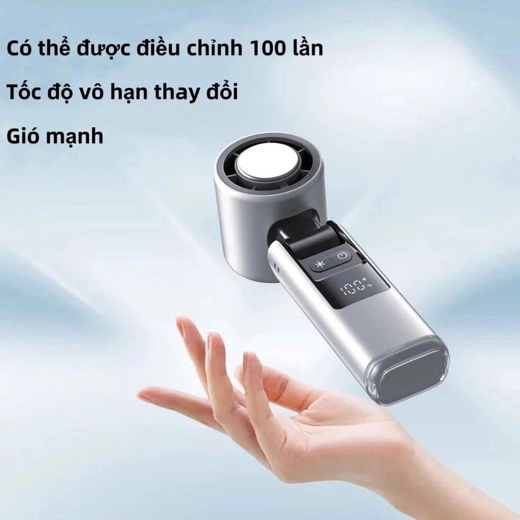 Quạt Tích Điện Mini Cầm Tay Tốc Độ Cao (6)