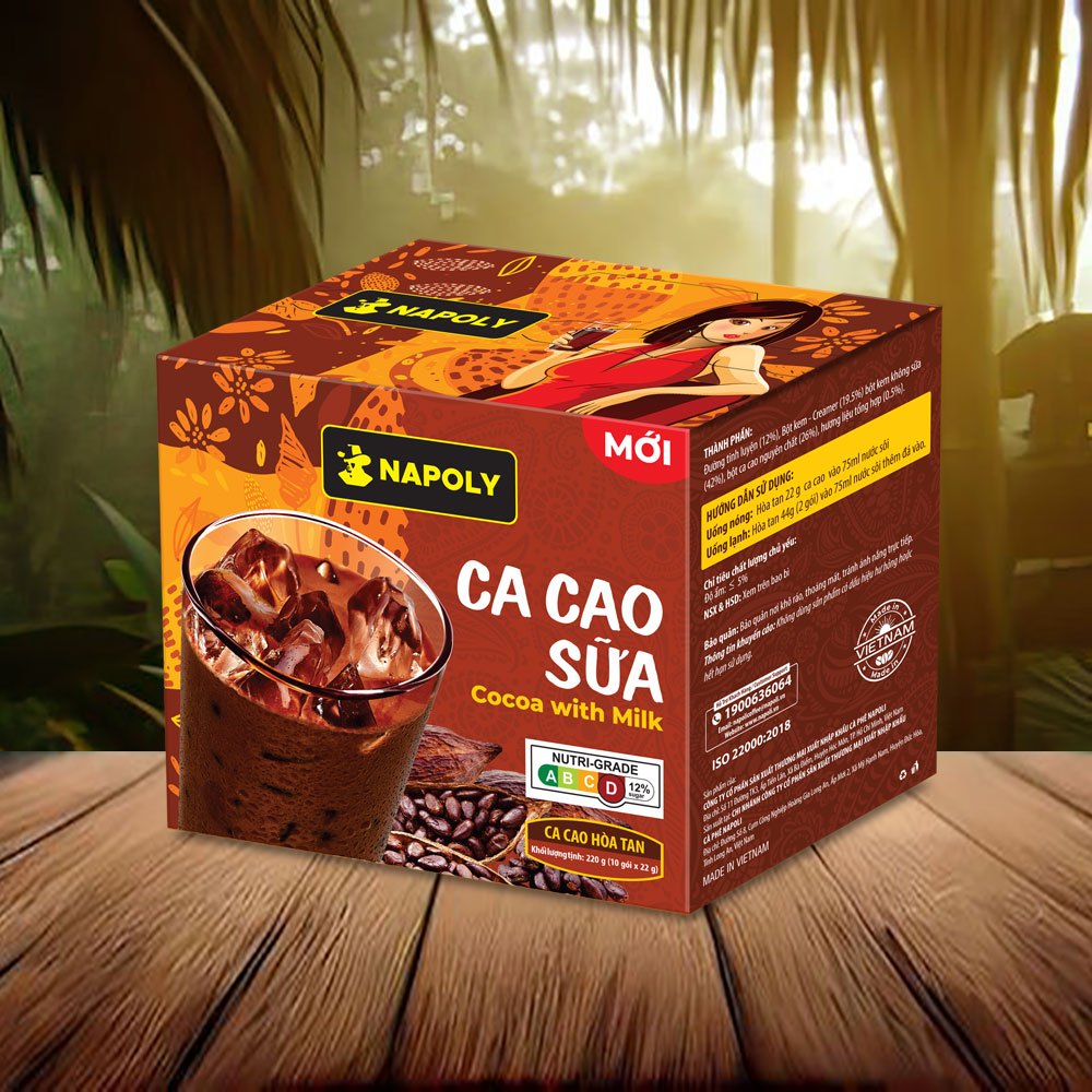 [Napoli coffee] Hộp CA CAO SỮA Hoà Tan Bổ Sung Mầm Lúa Mạch (6)