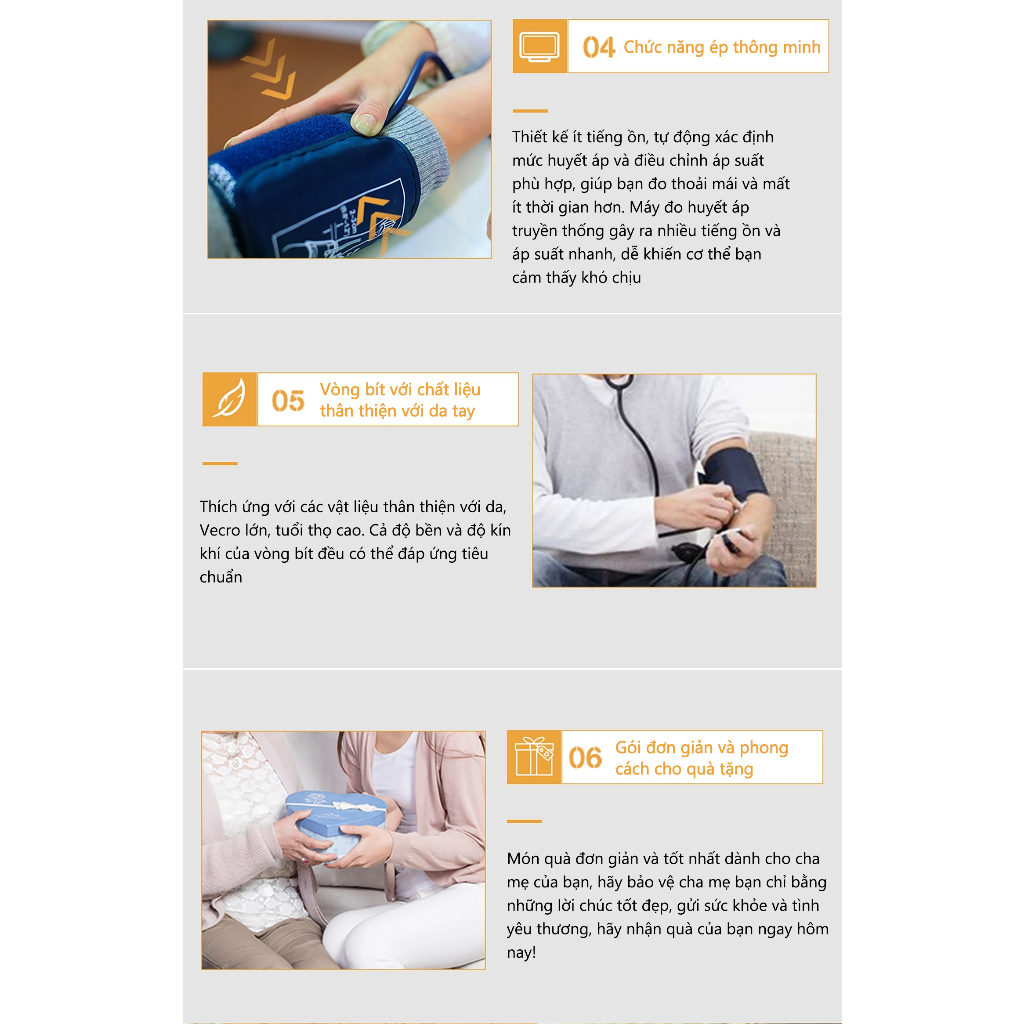 Máy đo huyết áp Sinocare Chính Hãng (6)