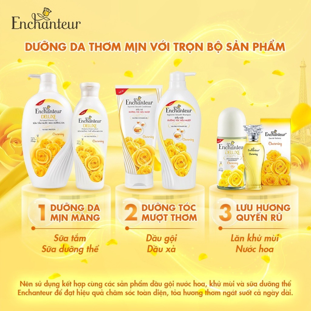 Combo 2 Sữa tắm nước hoa dưỡng da Enchanteur Charming (45... (6)