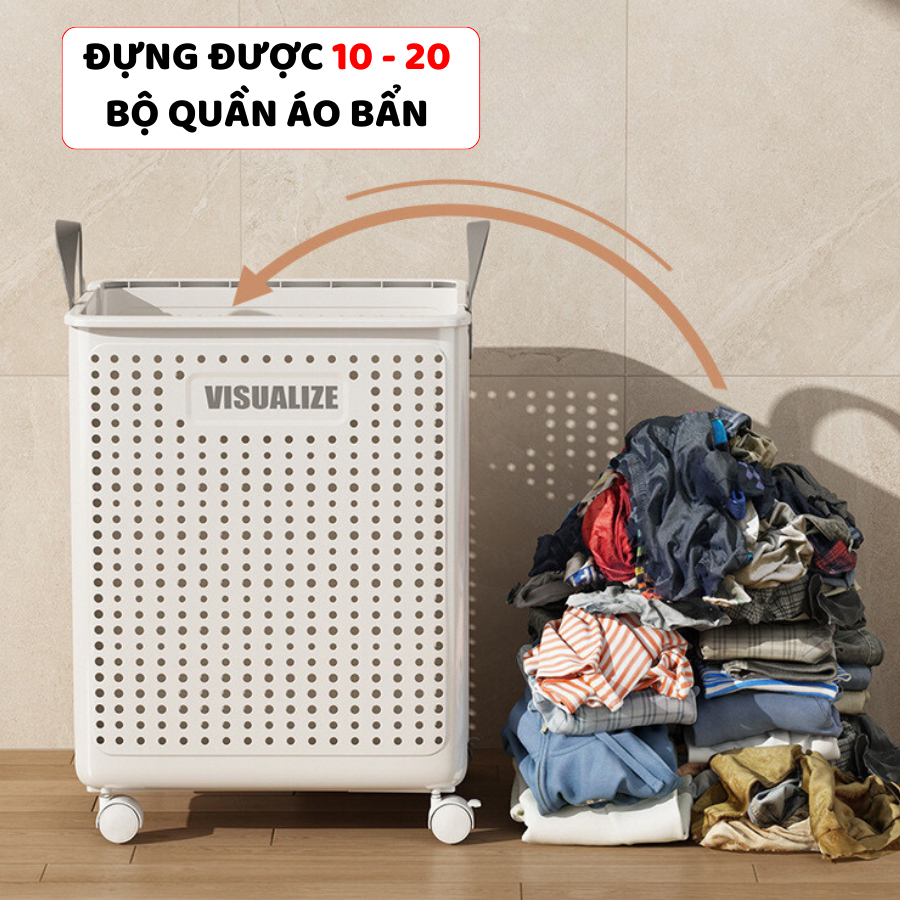 Giỏ Đựng Quần Áo Có Bánh Xe (6)