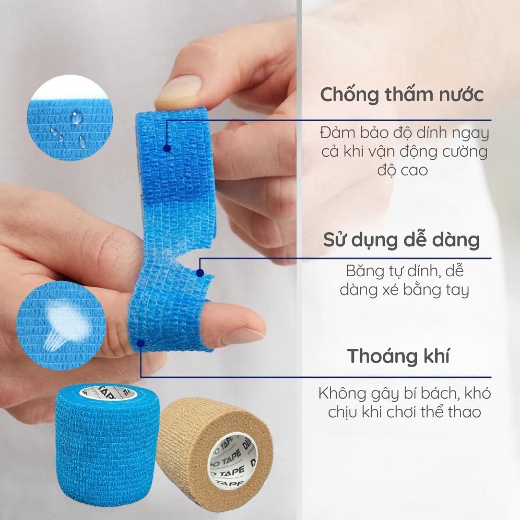 [COMBO 48] Băng Cao Su Non Băng Keo Băng Quấn Cổ Chân Cổ ... (6)