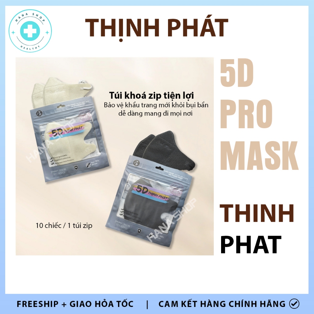 [CH�NH H�NG �Ủ 10 M�U] Khẩu Trang 5D TH�NH PH�T 3 L�p Vải... (6)