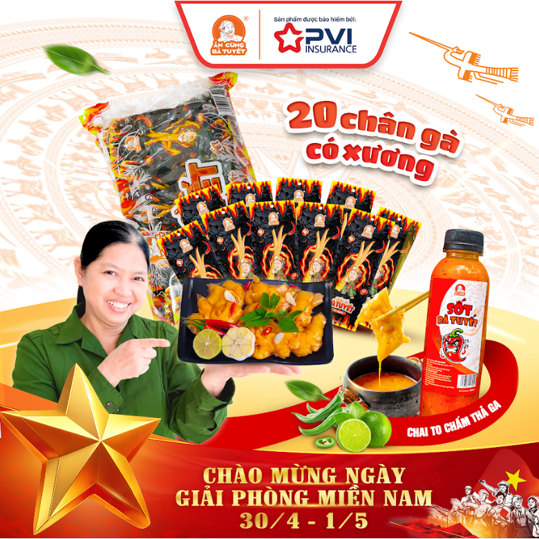 (Tặng 2 gói sốt chấm) Combo 20 CHÂN GÀ TÊ CAY CÓ XƯƠNG (6)