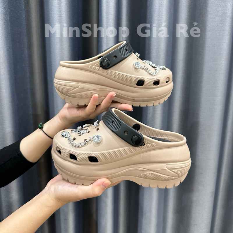Dép sục nữ charm đá Ngẫu Nhiên đế 8cm bản mới (6)