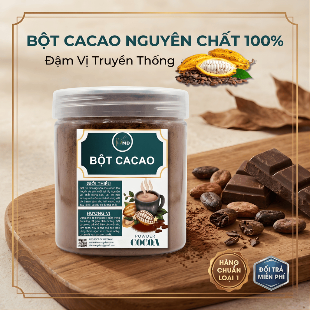 Bột Cacao Nguyên chất Giàu Dinh Dưỡng The Măng Đen Đặc Sả... (6)
