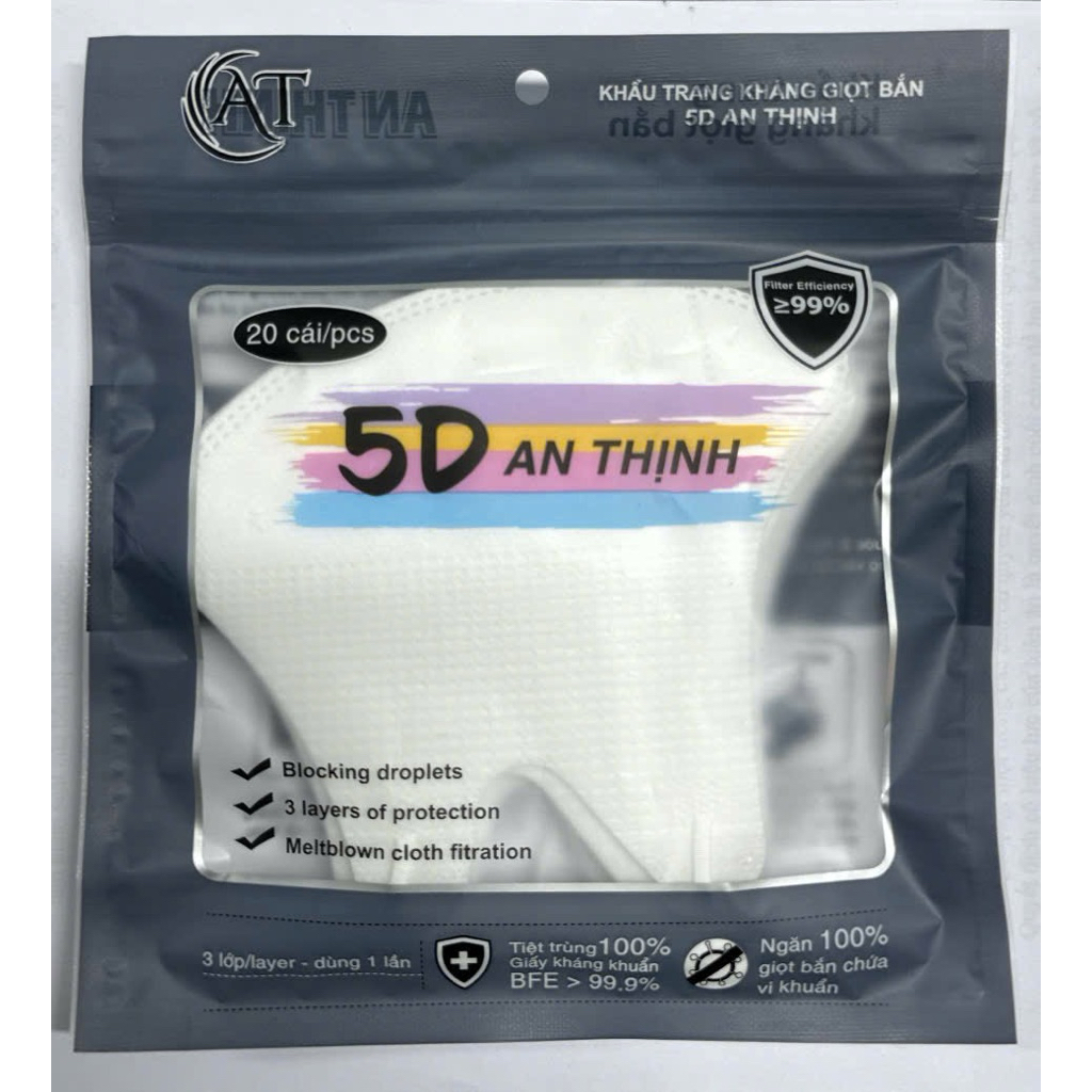 300 chiếc khẩu trang 5D 3 lớp kháng khuẩn chống nắng chốn... (6)