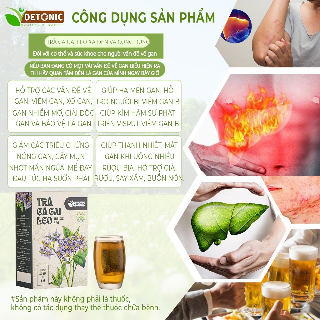 Trà cà gai leo DETONIC hỗ trợ thanh nhiệt cơ thể giải độc... (6)