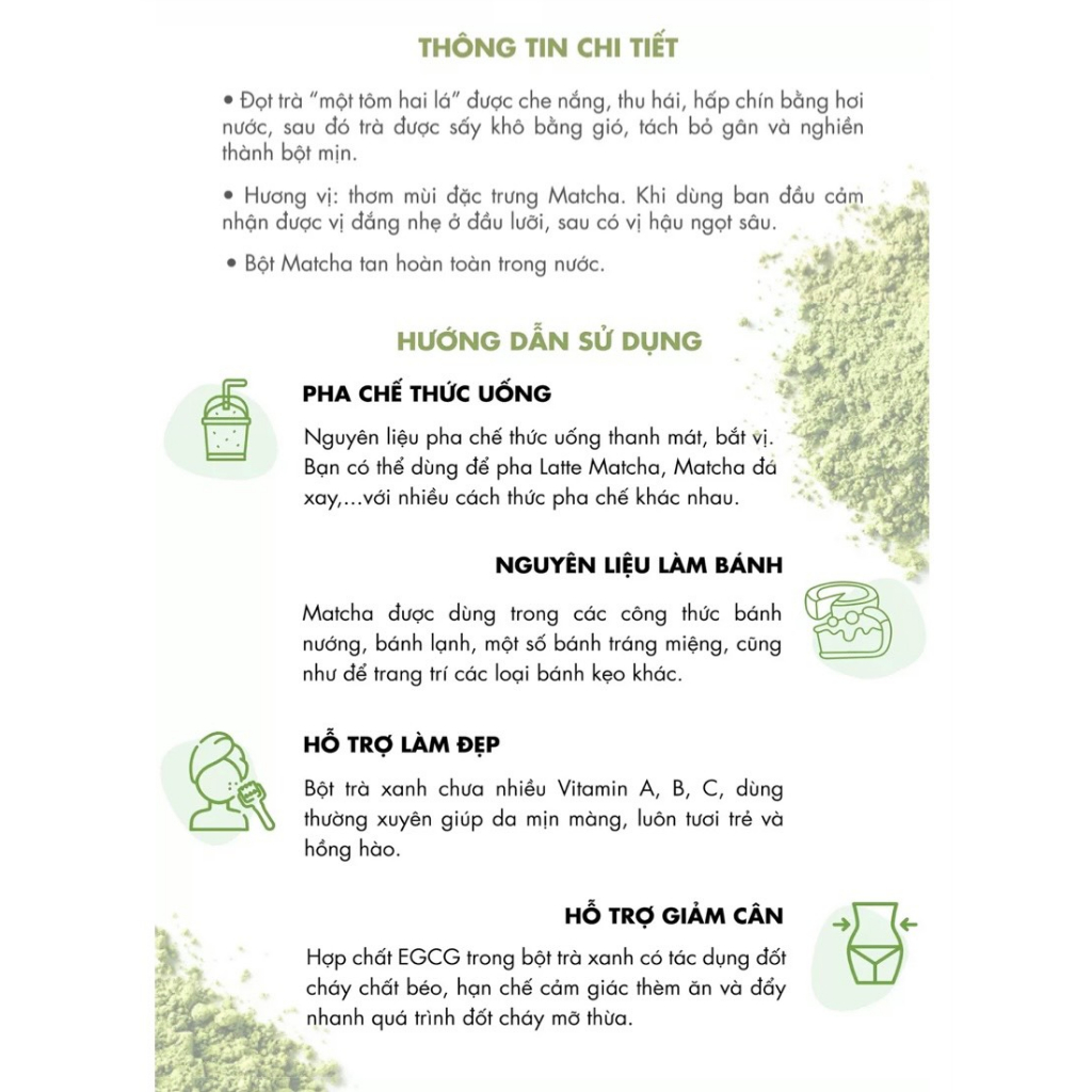 Bột Matcha MIK ORGANIC gói 100g (6)