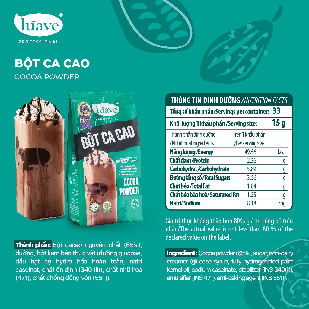 Bột Cacao Lúave 500G (6)