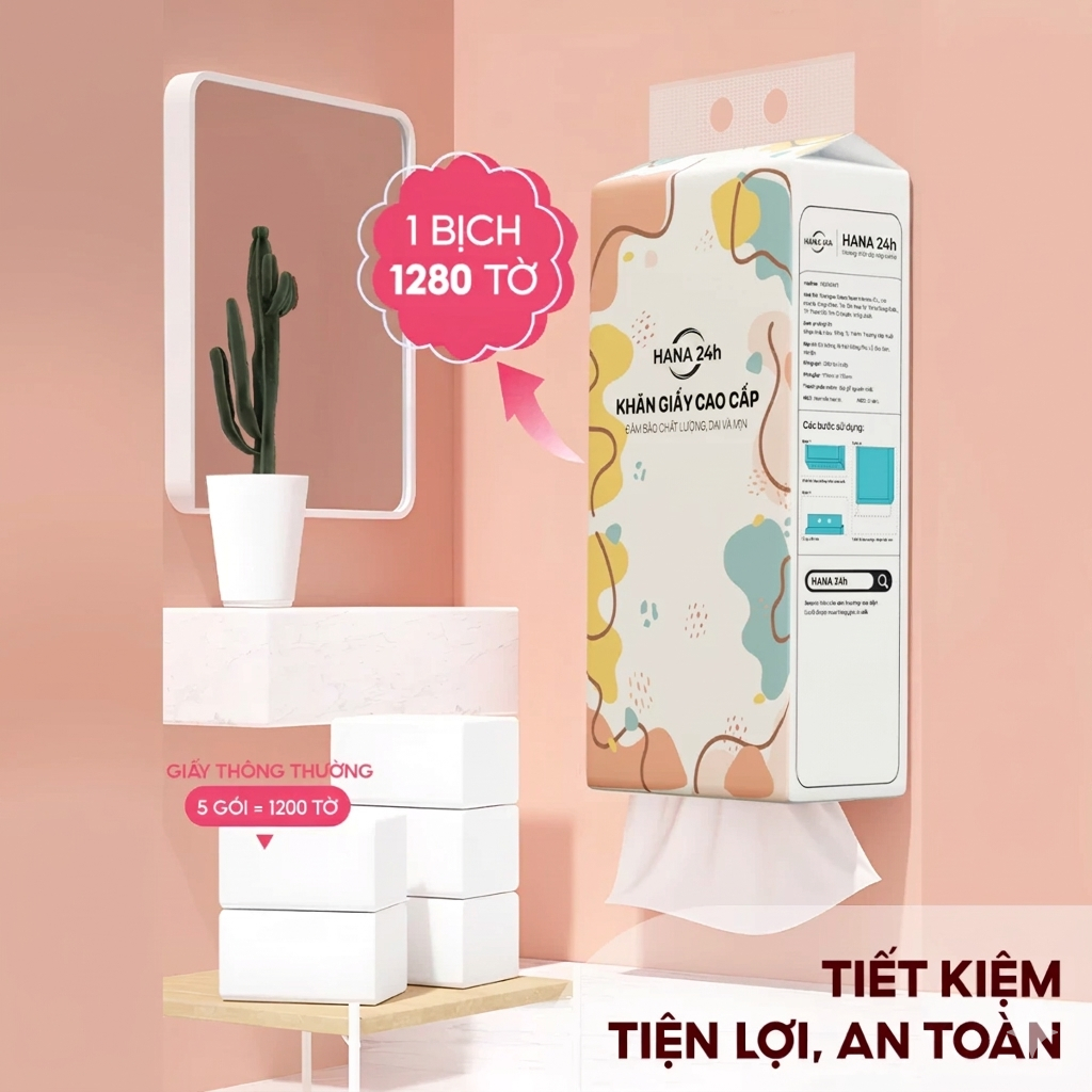 (ĐA KHO) Combo 6 Bịch Khăn Giấy Rút Top Gia Đa Sắc (6)