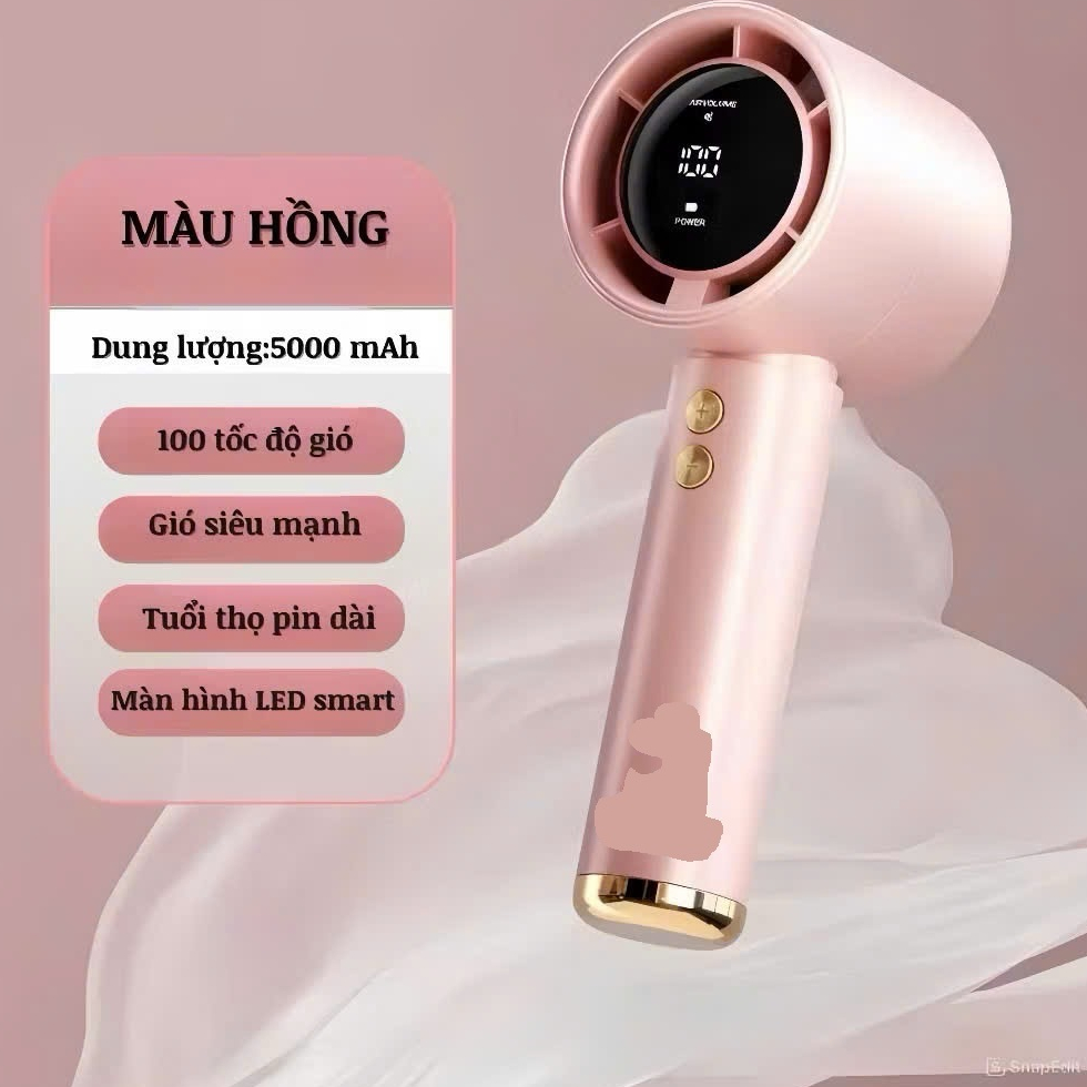 Quạt Cầm Tay N68 100 Cấp Độ Gió Quạt Tích Điện Cầm Tay Pi... (6)