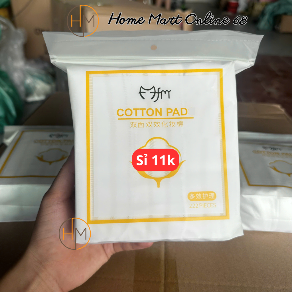 COMBO 5 Gói Bông Tẩy Trang 222 Miếng Cotton Pads 3 Lớp Sợ... (6)