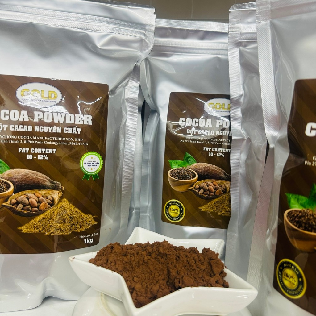 (1KG) Bột ca cao nguyên chất Malaysia nhập khẩu gói 1kg T... (6)