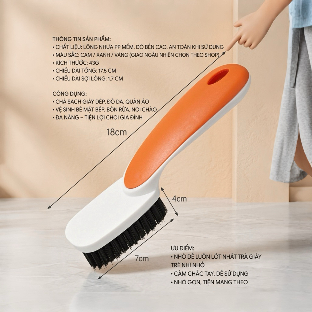 [CHÍNH HÃNG) Bàn Chải và Cọ Giày Mini Đa Năng (6)
