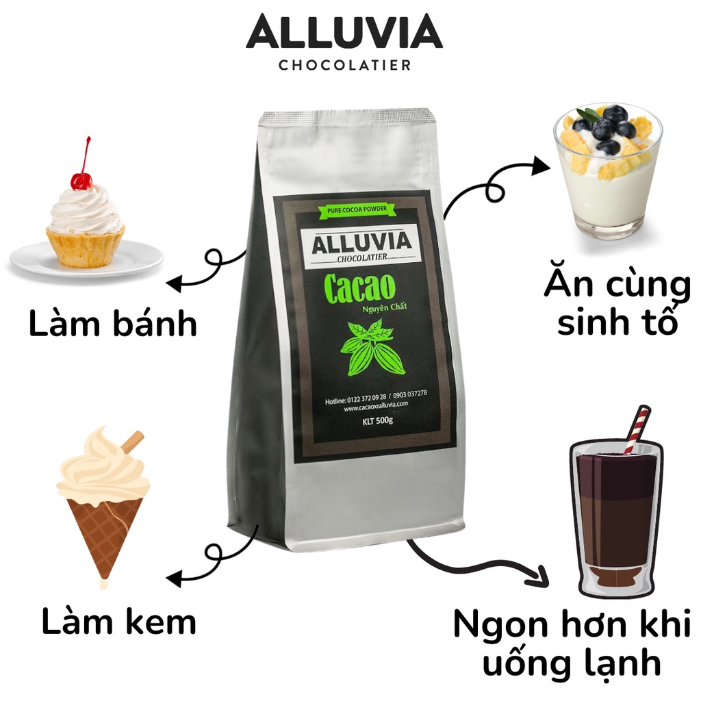 Alluvia | Bột cacao nguyên chất không đường dòng thượng h... (6)