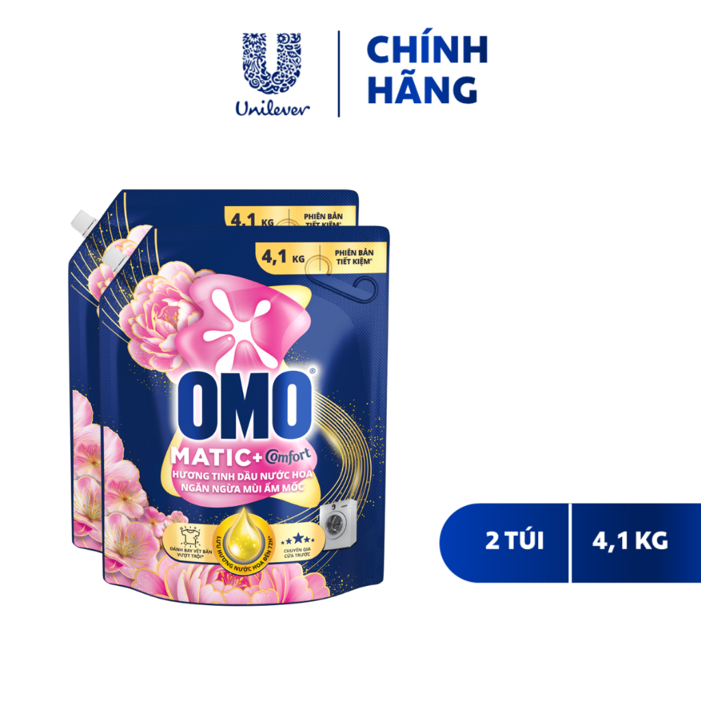Combo 2 Nư�c giặt OMO Matic Hương Nư�c Hoa Comfort 4.1KG ... (6)