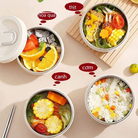 H�p Cơm Giữ Nhi�t 3�4 Tầng Kèm Túi � H�p Cơm V�n Phòng Qu... (7)