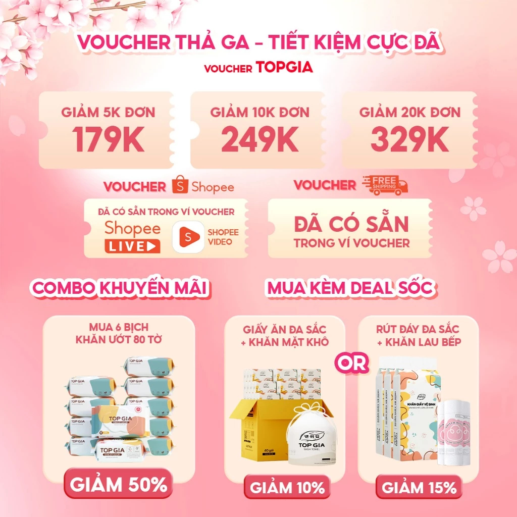Combo 12 Bịch Giấy Vệ Sinh Treo Tường TopGia Thùng 12 Bịc... (7)