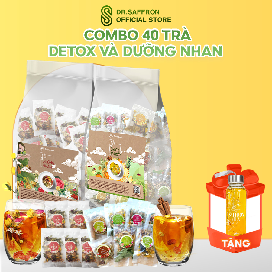 Set trà thảo mộc Detox và Trà Dưỡng nhan mix vị giúp đẹp da (7)