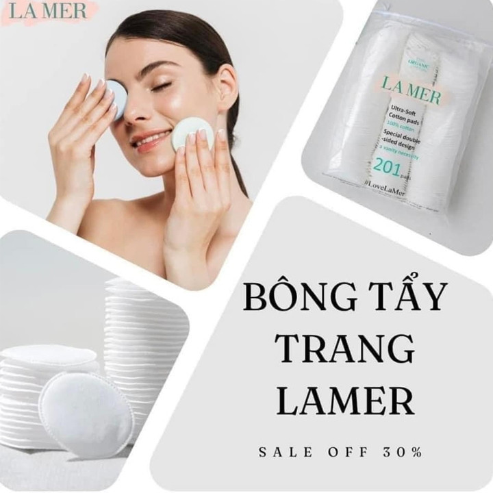 [Hàng Loại 1] Bông Tẩy Trang Lamer 201 Miếng (7)