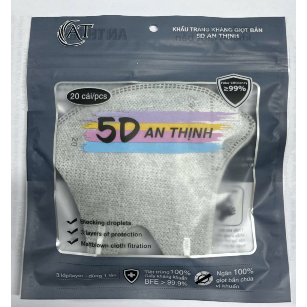 300 chiếc khẩu trang 5D 3 lớp kháng khuẩn chống nắng chốn... (7)
