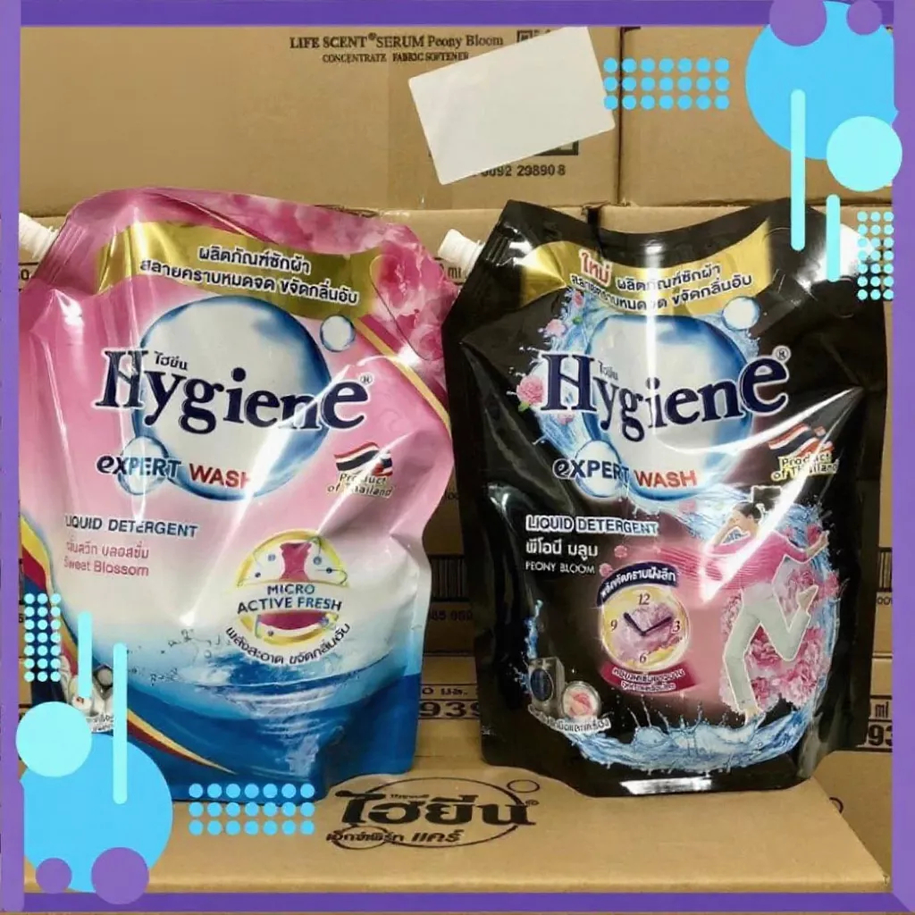 [MUA 1 TẶNG 1] Túi Nước Giặt Xả Vải Hygiene Đen Và Hồng (7)