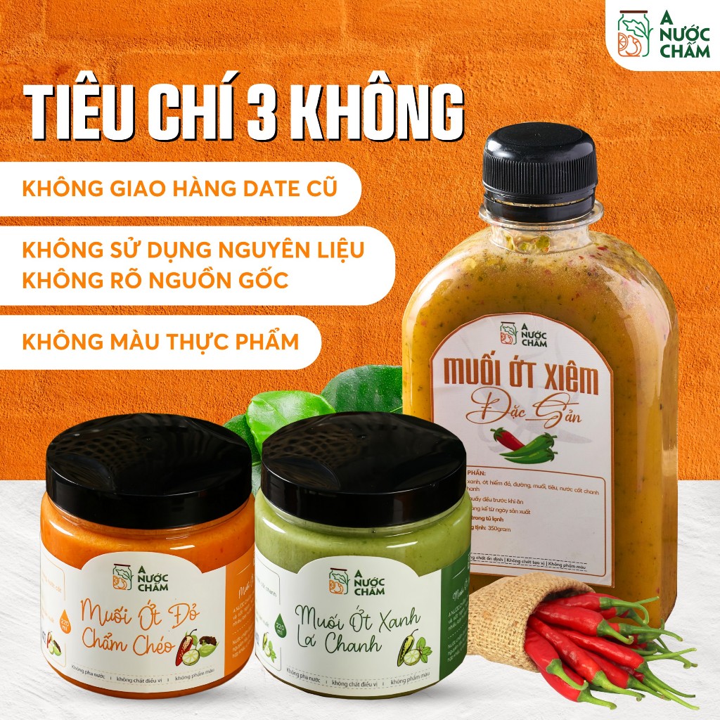 Combo 5 Chai Muối chấm và sốt trộn gỏi [3 chai muối chấm ... (7)