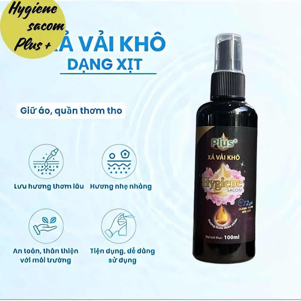 {Combo 5 chai Tặng 1 Tổng 6 Chai} Xịt vải khô Hygiene Sac... (7)