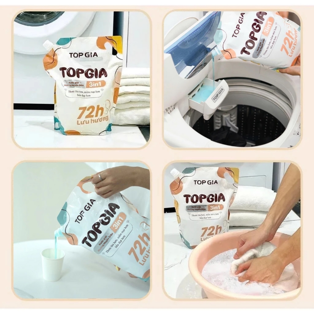Nước Giặt Xả Đa Sắc TOPGIA Hương Huyền Diệu Dung Tích 2L ... (7)