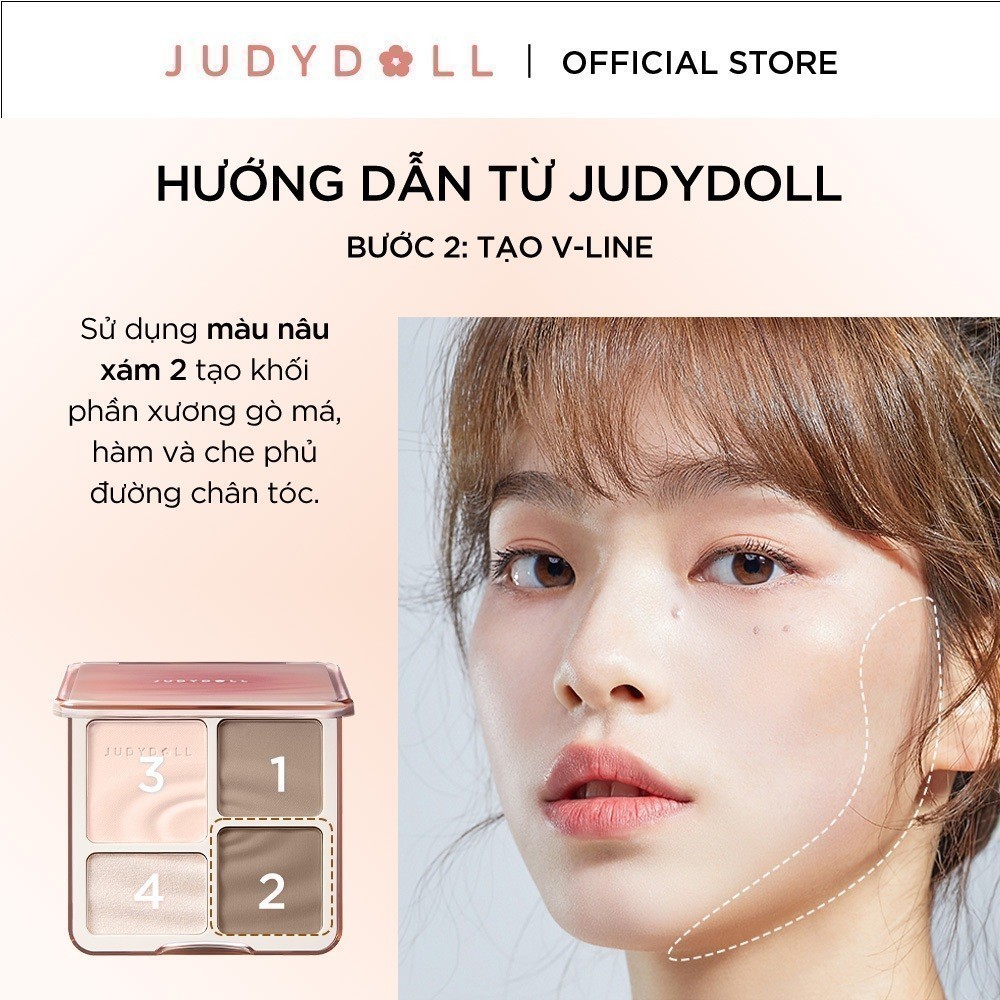 JUDYDOLL Phấn bắt sáng tạo kh�i 4 ô Highlight Contour Pal... (7)
